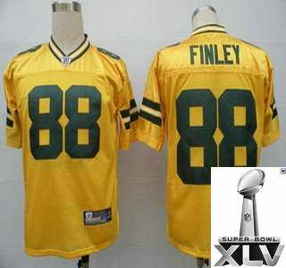 Green Bay Packers 88 Jermichael Finley Yellow Jerseys {2011 Super Bowl Xlv }