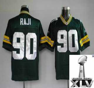 NFL Green bay packers 90 raji green jerseys {2011 super bowl xlv }
