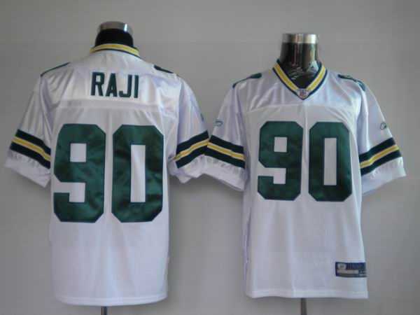 green bay packers 90 raji white jerseys