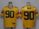 green bay packers 90 raji yellow jerseys