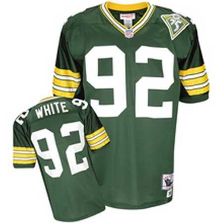 NFL Green bay packers 92# 75th reggie green throwback jerseys