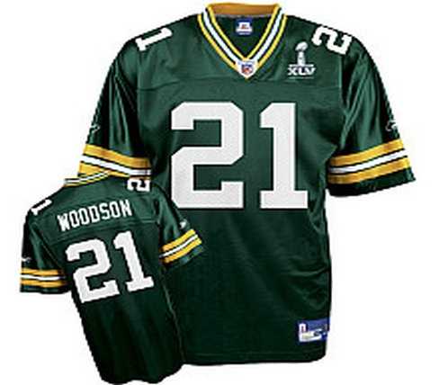 Green Bay Packers CH.arles Woodson 21 Super Bowl Xlv Team Color Jerseys 