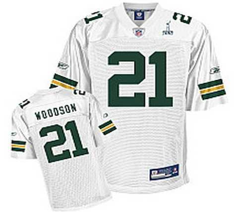 NFL Green Bay Packers CH.arles Woodson 21 Super Bowl Xlv White Jersey