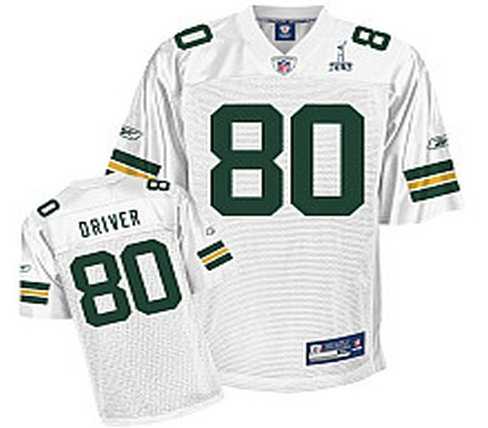 NFL Green Bay Packers Donald Driver 80 Super Bowl Xlv White Jersey