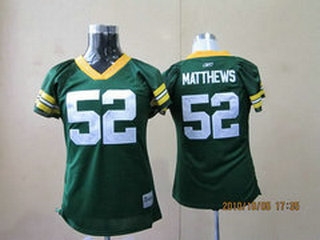 green bay packers mathews #52 womennull jersey