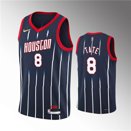 Houston Rockets Jae'Sean Tate 2021-22 75th Anniversary City Navy Jersey #8