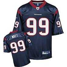 houston texans 99 j.j watt team blue color jersey