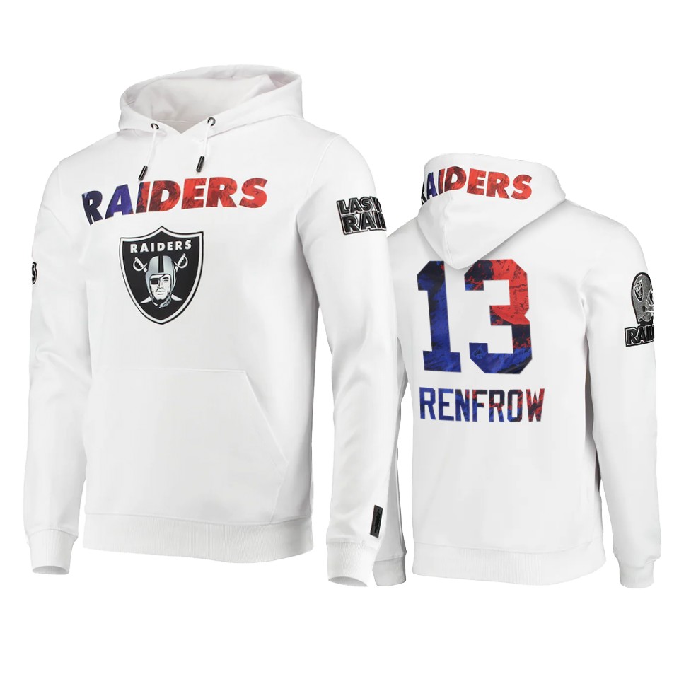 hunter renfrow raiders white americana hoodie