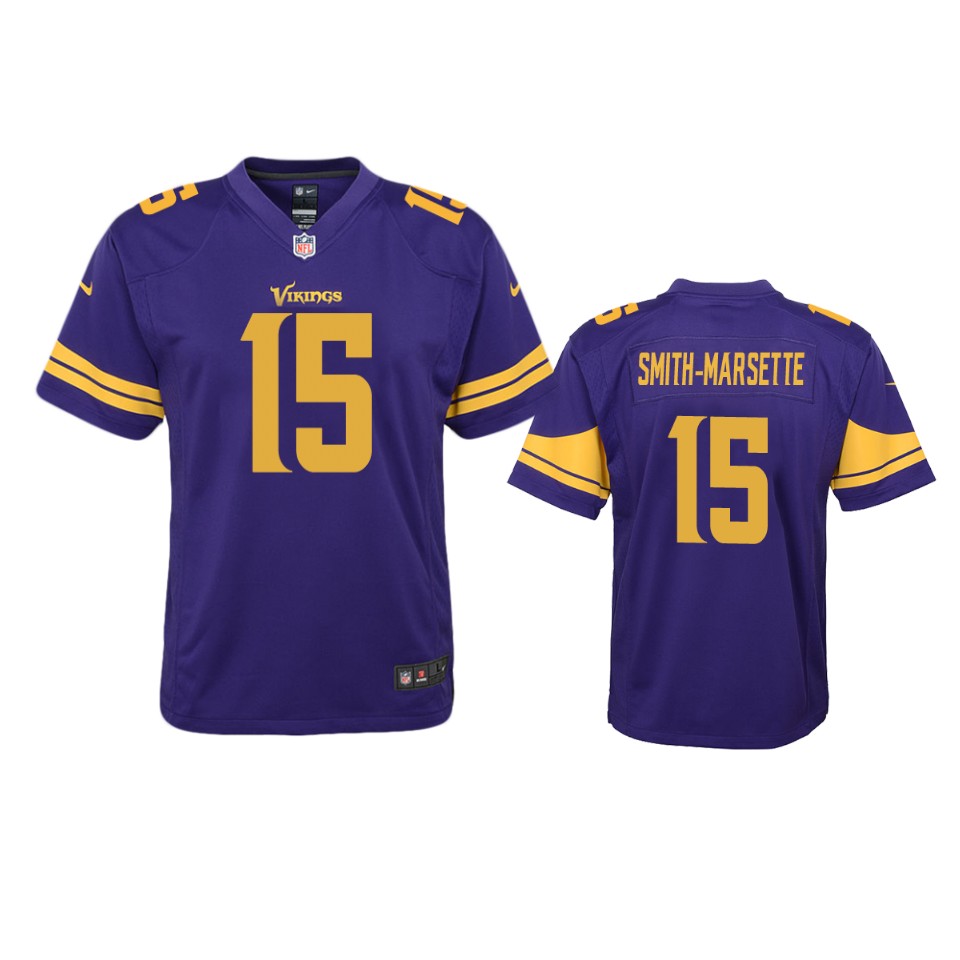 ihmir smith marsette vikings purple color rush game jersey