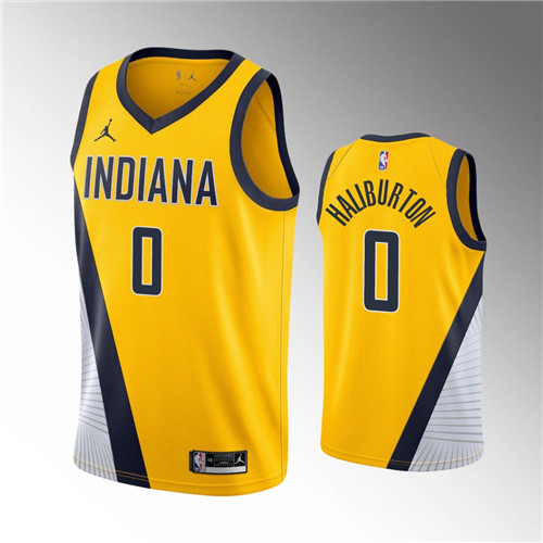 Indiana Pacers Tyrese Haliburton Statement Edition Gold stitched Jersey #24