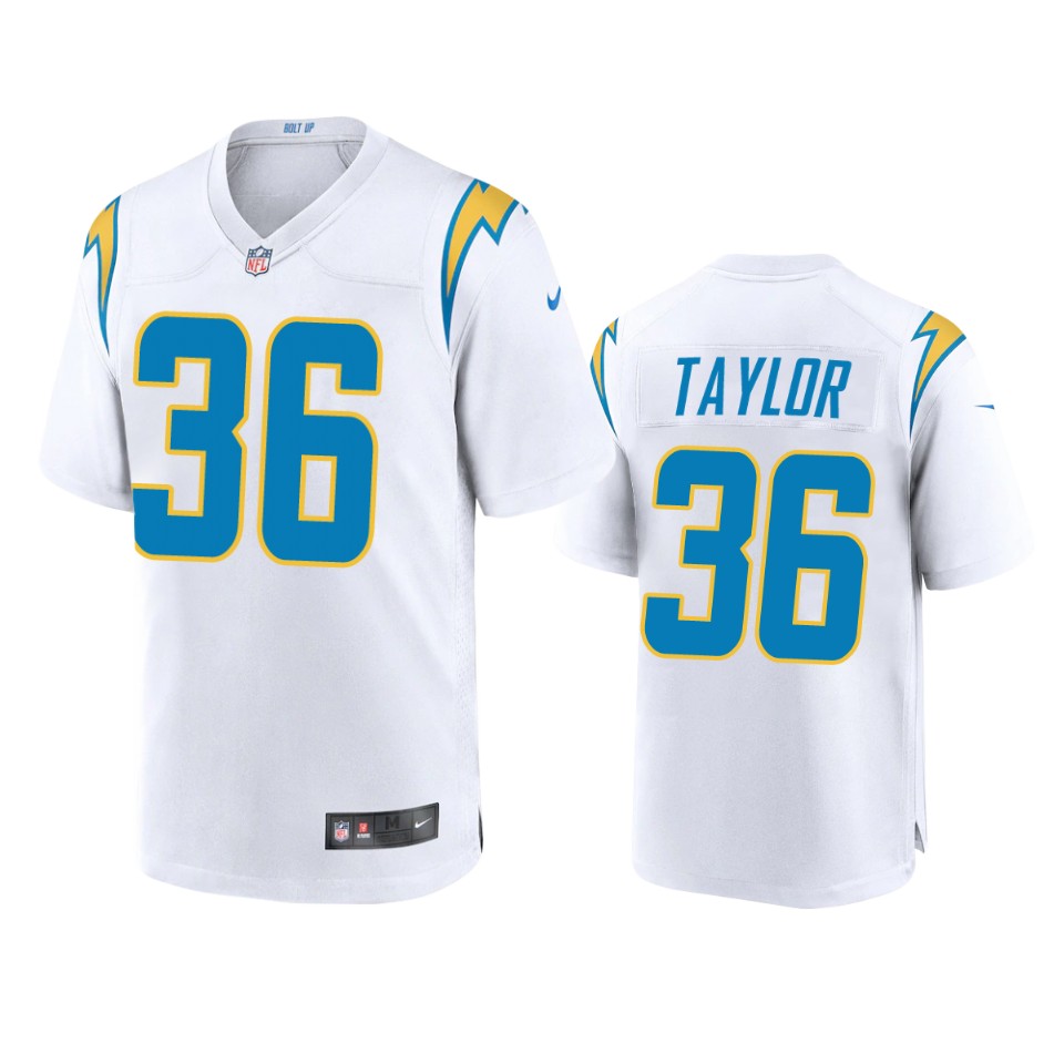 ja'sir taylor chargers game white jersey
