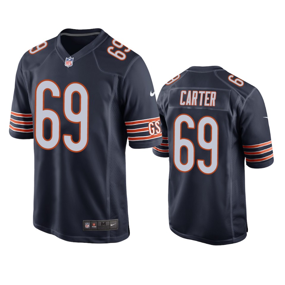 ja'tyre carter bears game navy jersey