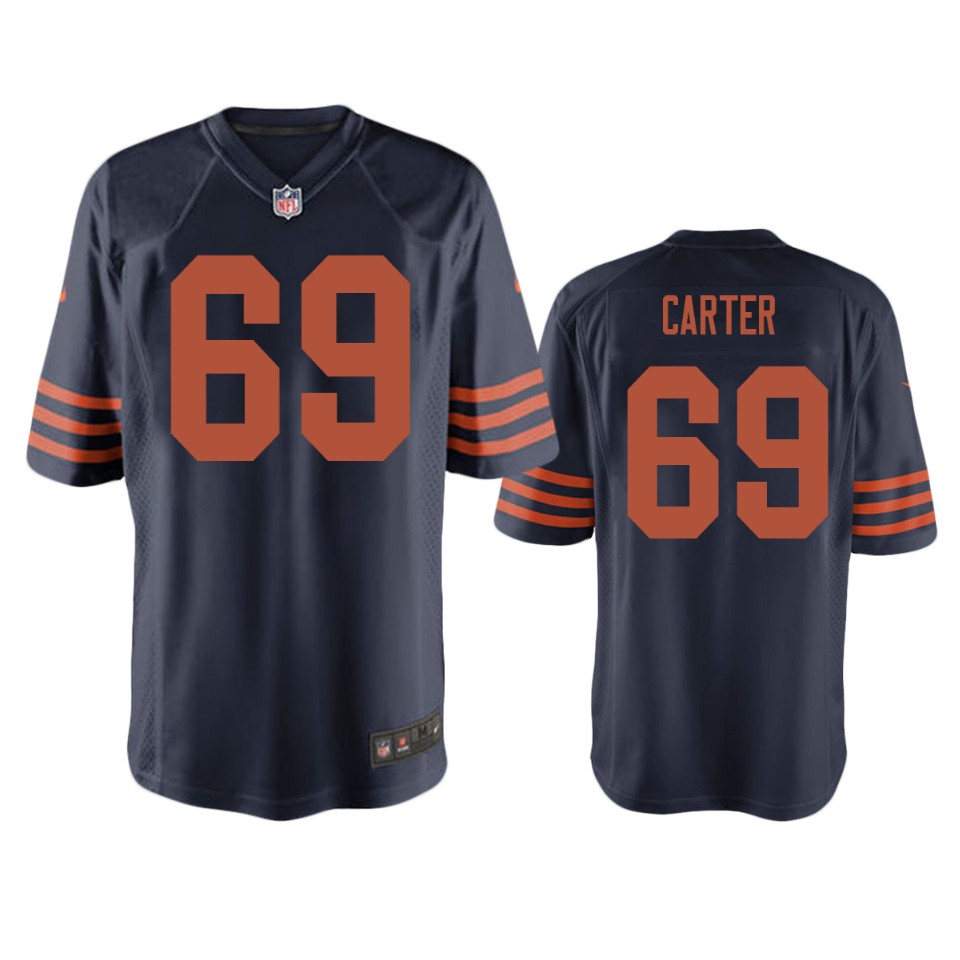 ja'tyre carter bears throwback game navy jersey
