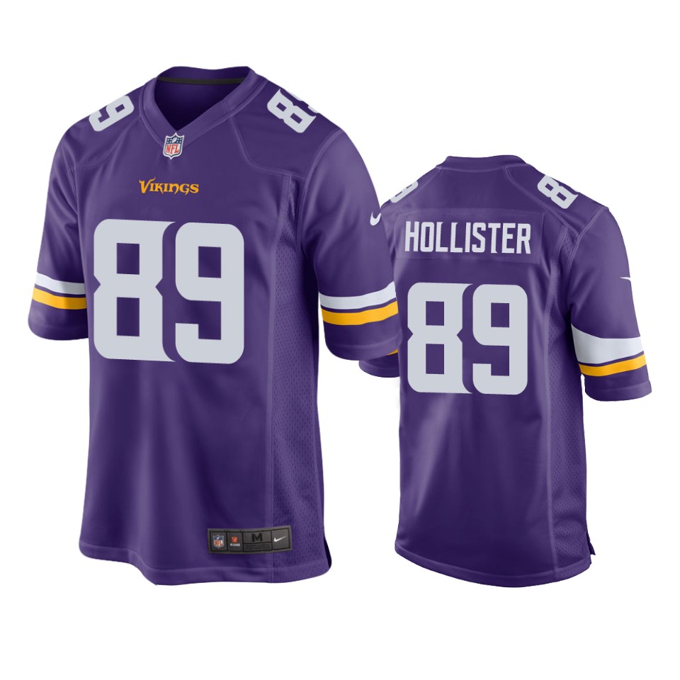 jacob hollister vikings game purple jersey