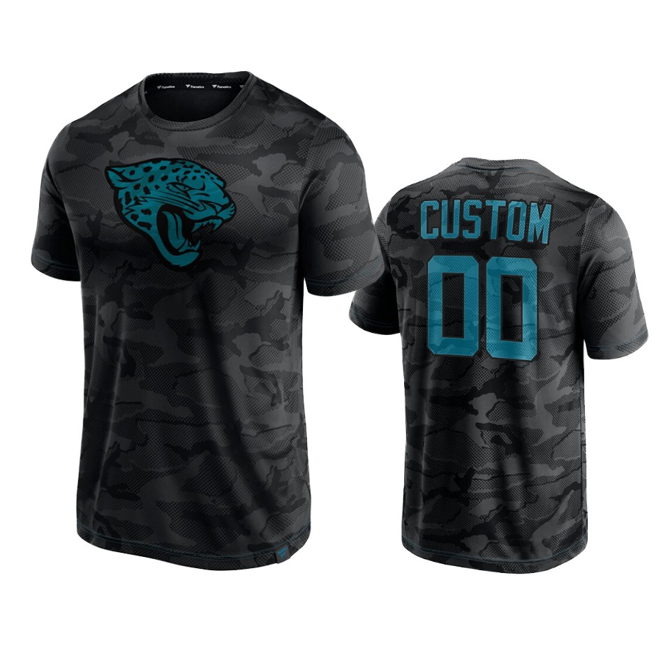 jaguars custom black camo jacquard t shirt