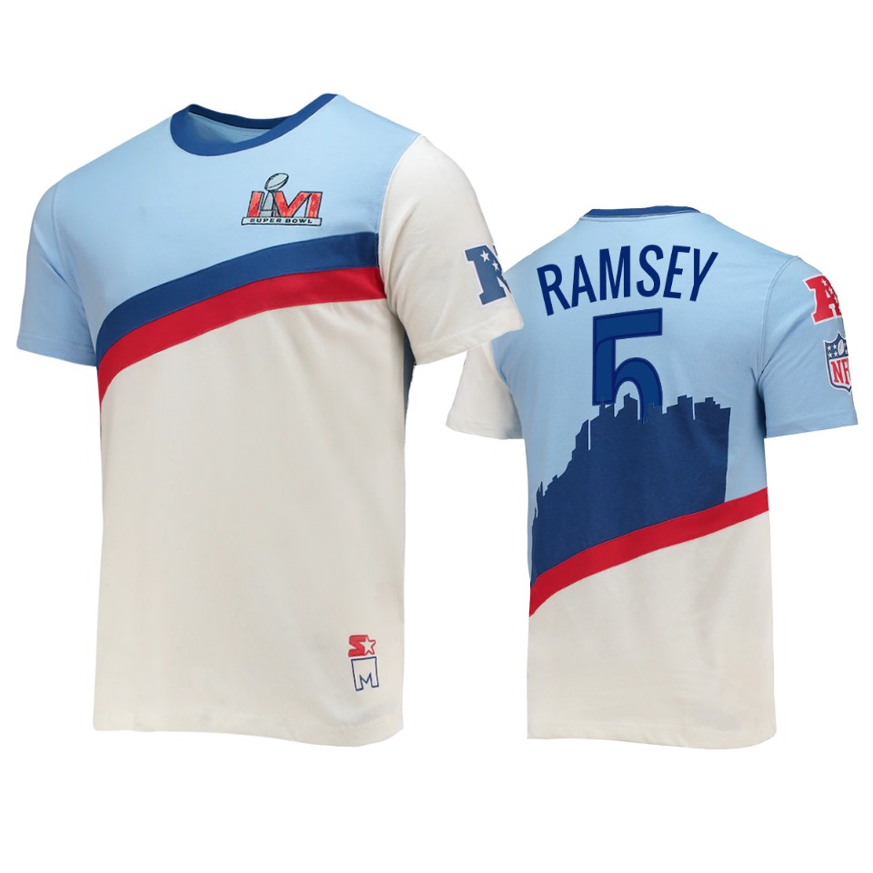 jalen ramsey los angeles rams white super bowl lvi pacific t shirt