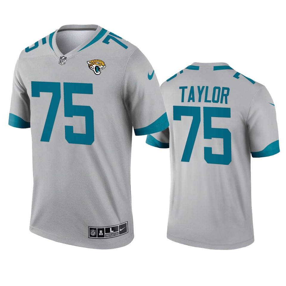 jawaan taylor jaguars 2021 inverted legend silver jersey