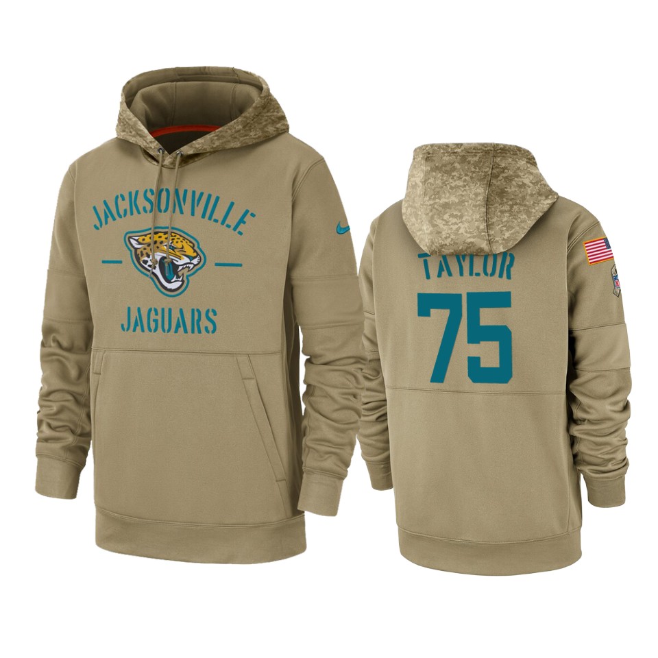 jawaan taylor jaguars tan 2019 salute to service sideline therma hoodie