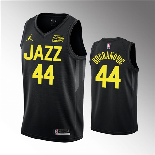Utah Jazz Bojan Bogdanovic Black Statement Edition 2022-23 Swingman stitched Jersey #44