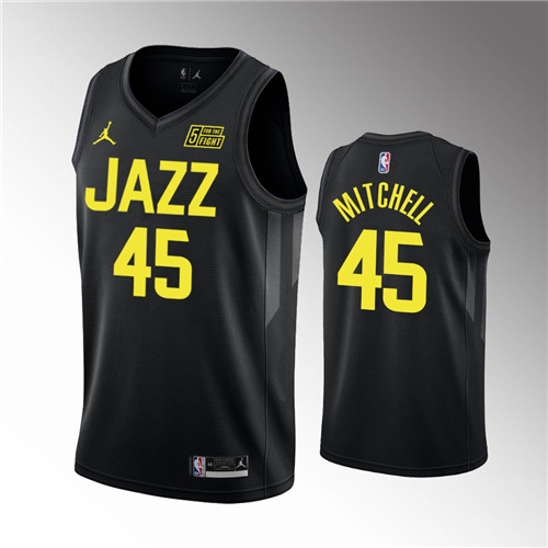 Utah Jazz Donovan Mitchell Black Statement Edition stitched Jersey #45