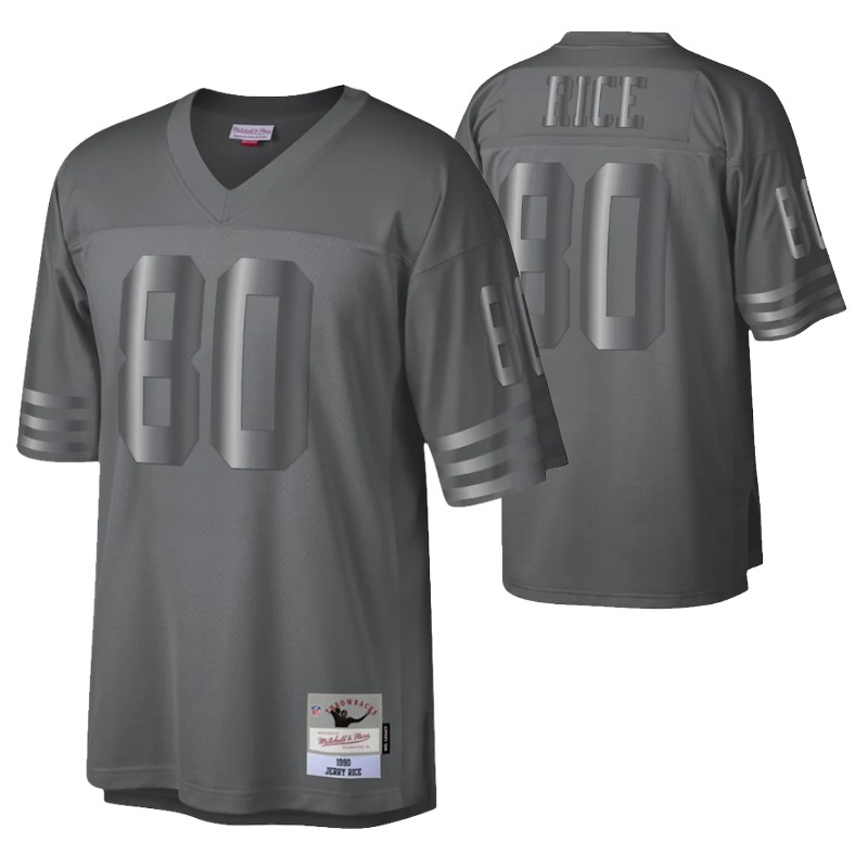 jerry rice 1990 metal legacy charcoal retired player jersey stitched