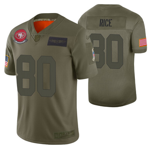 jerry rice 2019 salute to service jersey men's stitched