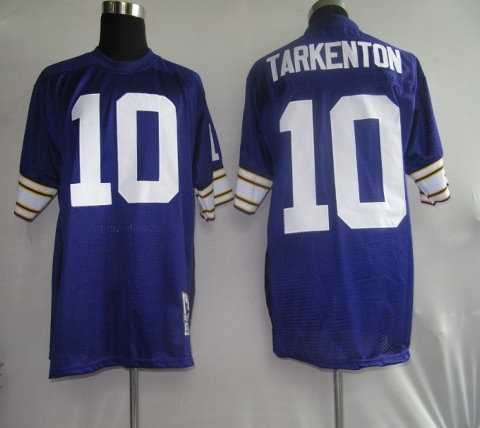 jerseys minnesota vikings 10# tarkenton purple mitchell and ness