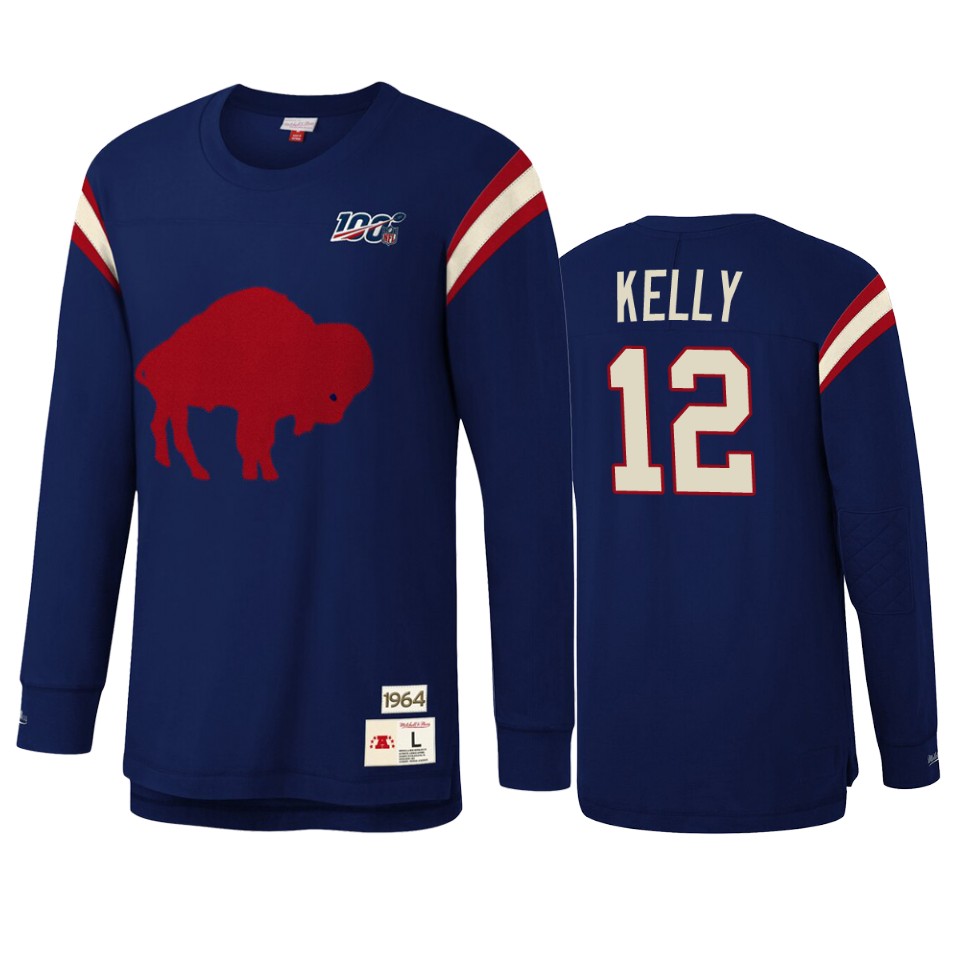 jim kelly bills royal nfl 100 long sleeve t shirt