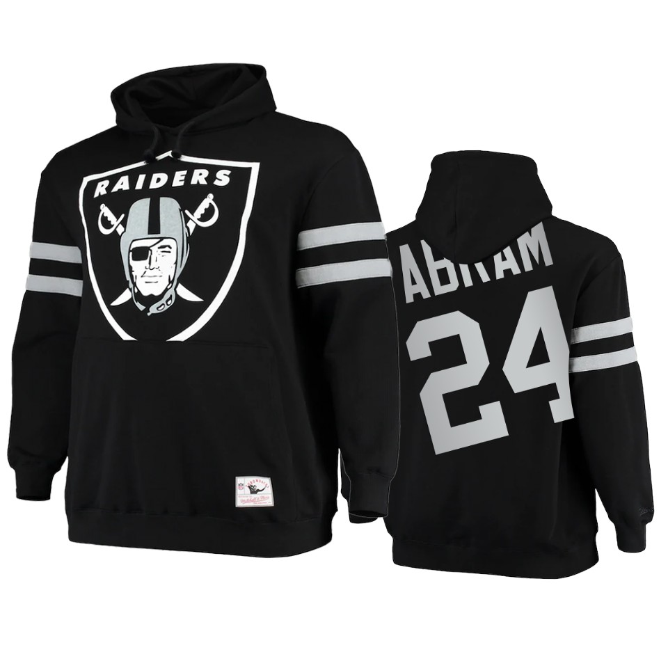 johnathan abram raiders black big face hoodie