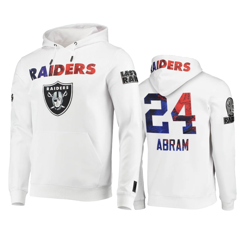 johnathan abram raiders white americana hoodie