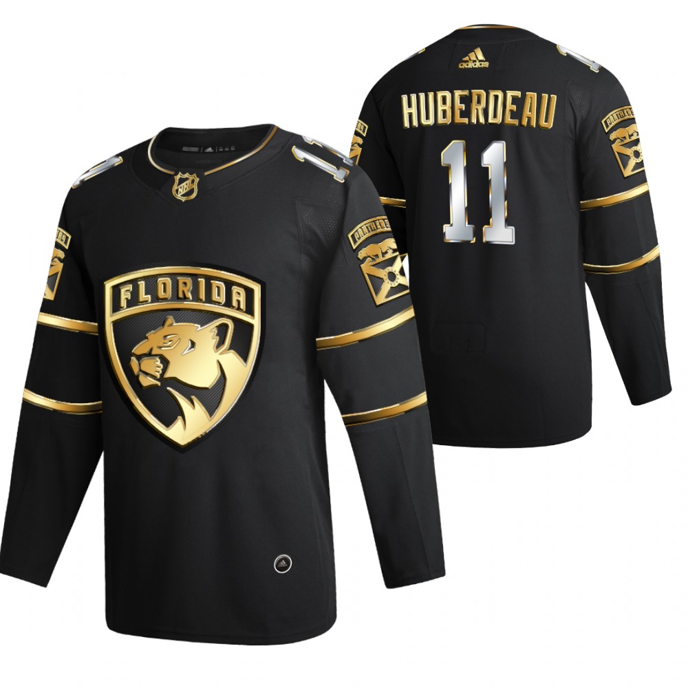 jonathan huberdeau Florida Panthers Black 2021 Golden Edition Jersey Limited Authentic