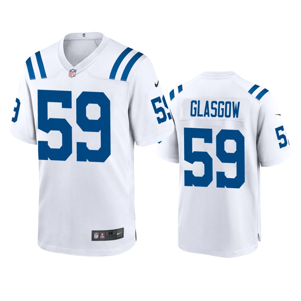 jordan glasgow colts white game jersey