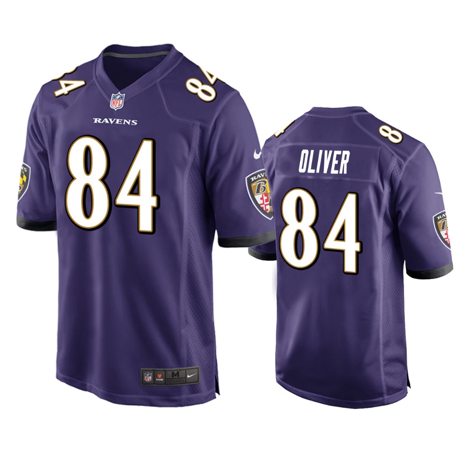 josh oliver ravens purple game jersey