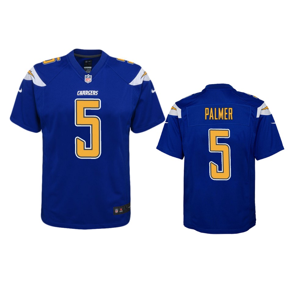 josh palmer chargers royal color rush game jersey