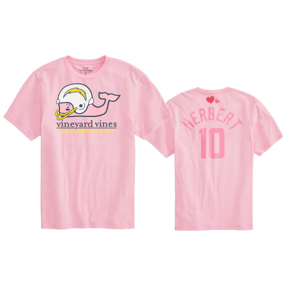 justin herbert chargers pink 2020 mother's day t shirt