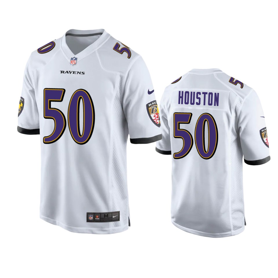 justin houston ravens white game jersey  