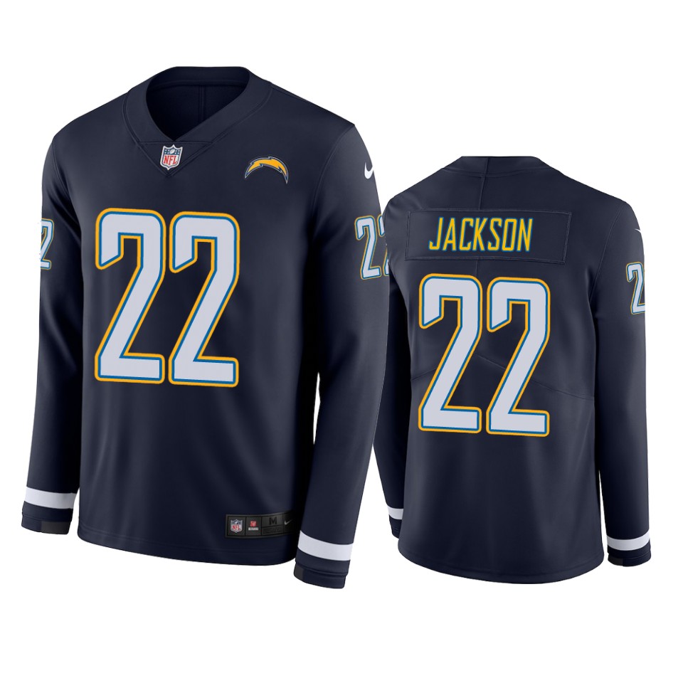 justin jackson chargers navy therma long sleeve jersey