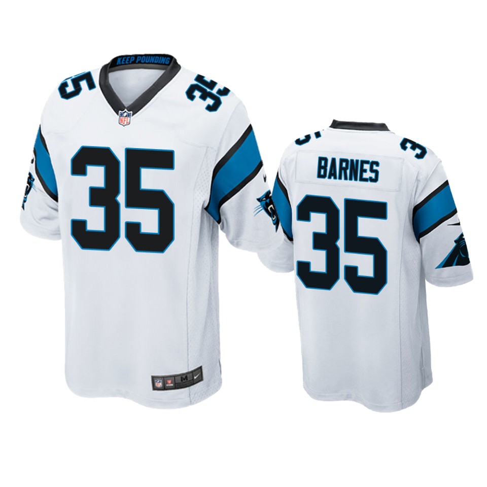 kalon barnes panthers white game jersey