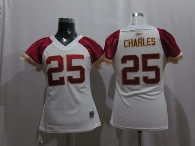 kansas city chiefs #25 ch.arles womens white