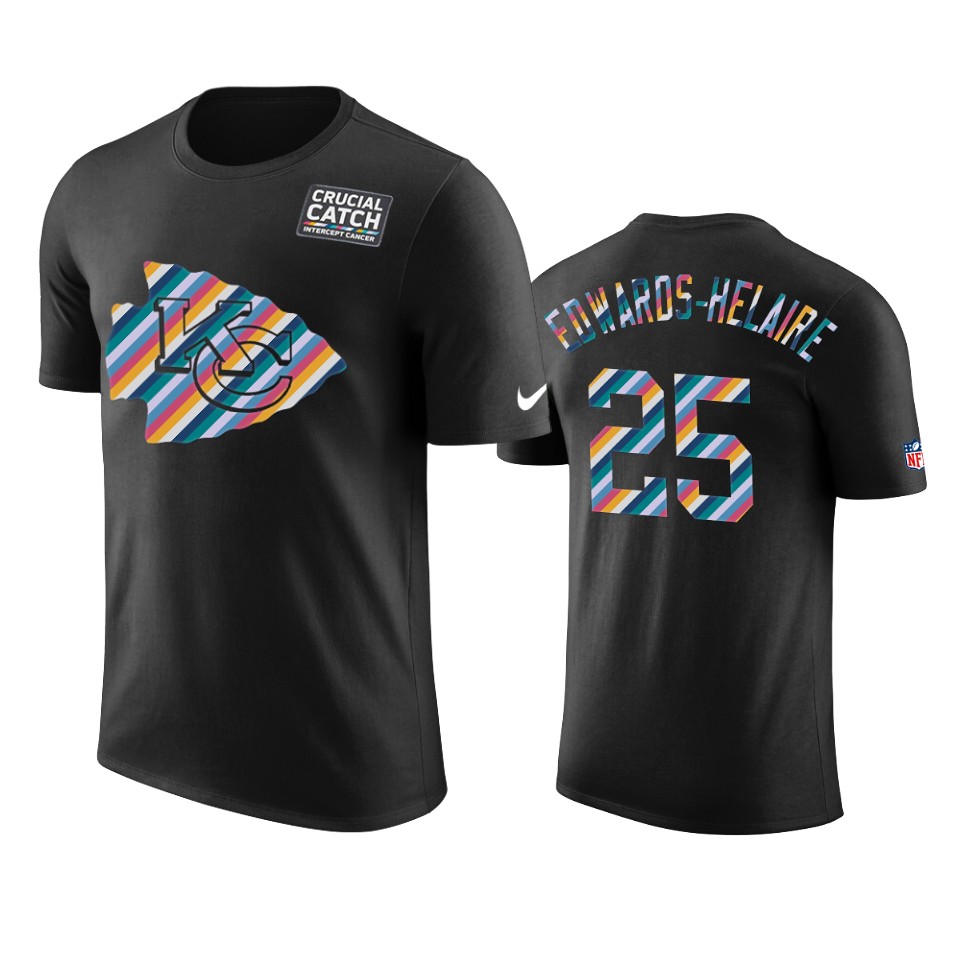 kansas city chiefs clyde edwards helaire black crucial catch performance t shirt
