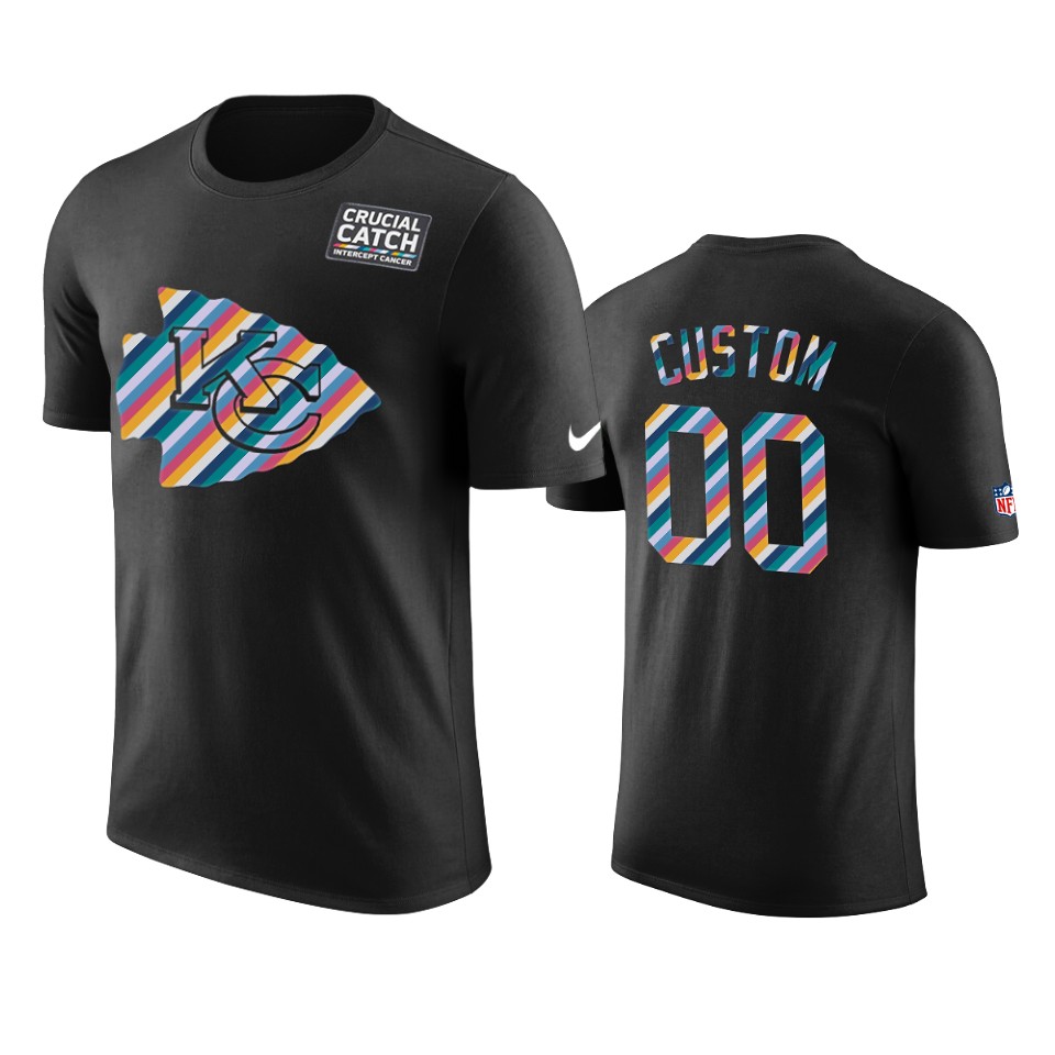kansas city chiefs custom black crucial catch performance t shirt