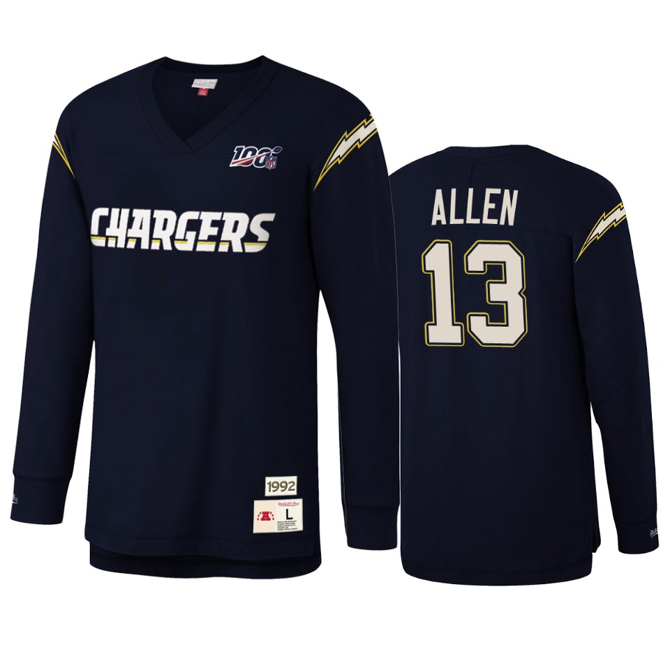 keenan allen chargers navy nfl 100 long sleeve t shirt