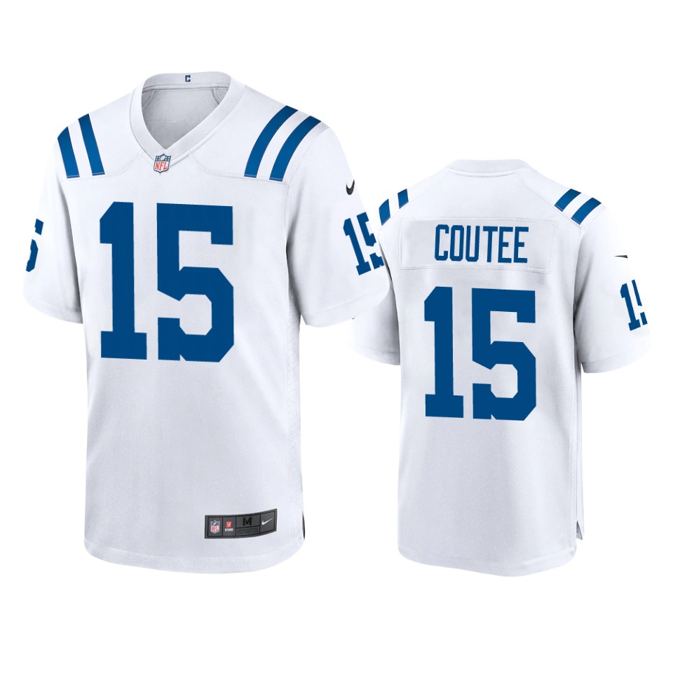 keke coutee colts white game jersey