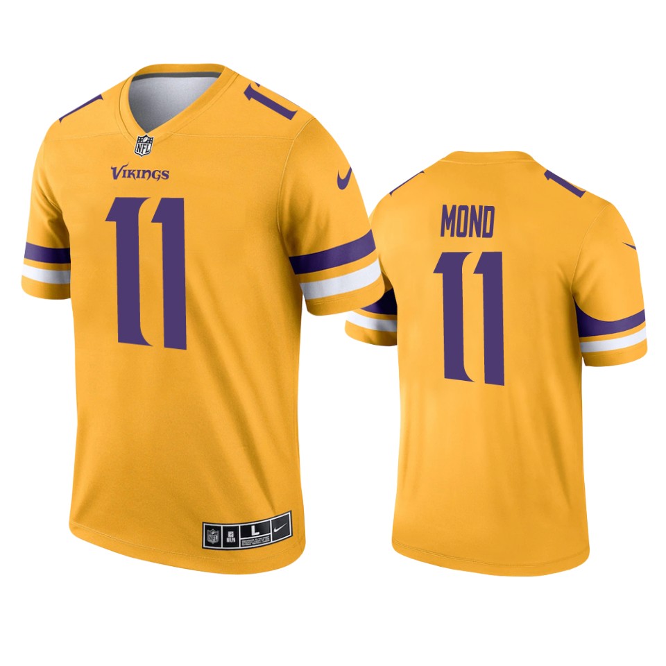 kellen mond vikings 2021 inverted legend gold jersey