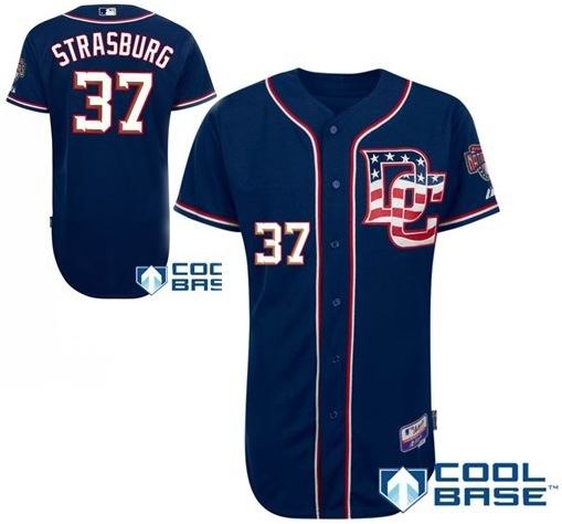kids washington nationals 37 stephen strasburg alternate cool base jersey blue