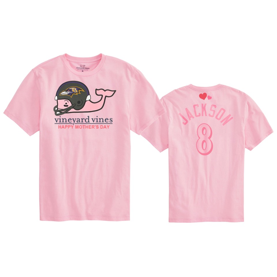 lamar jackson ravens pink mother's day t shirt