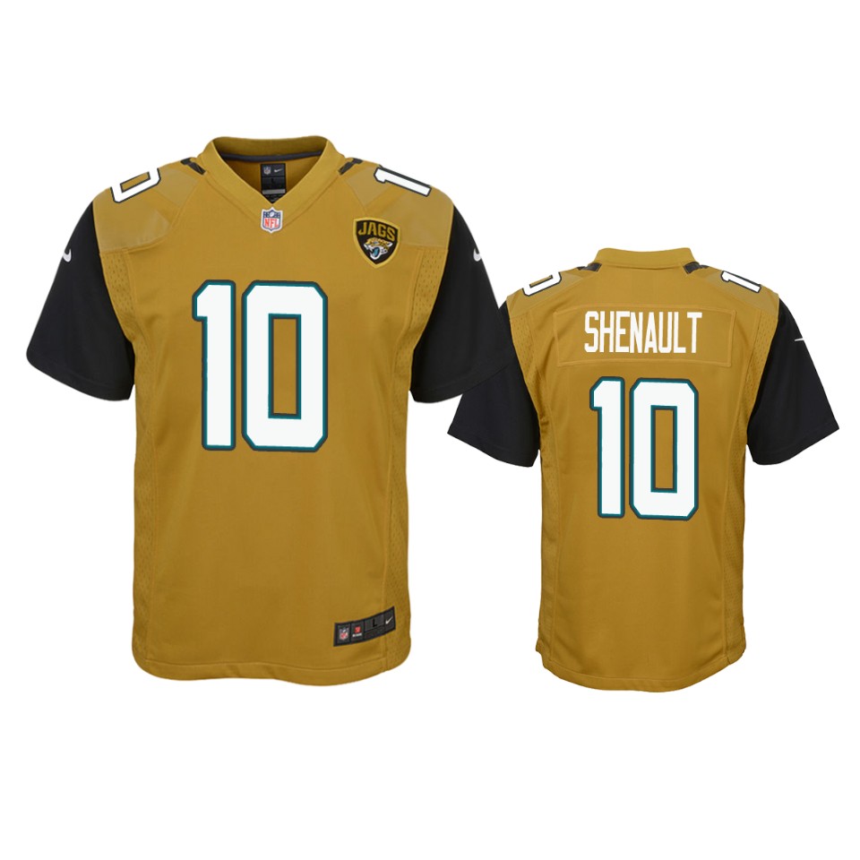 laviska shenault jaguars gold color rush game jersey