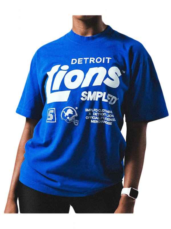 lions blue smplfd vintage program t shirt