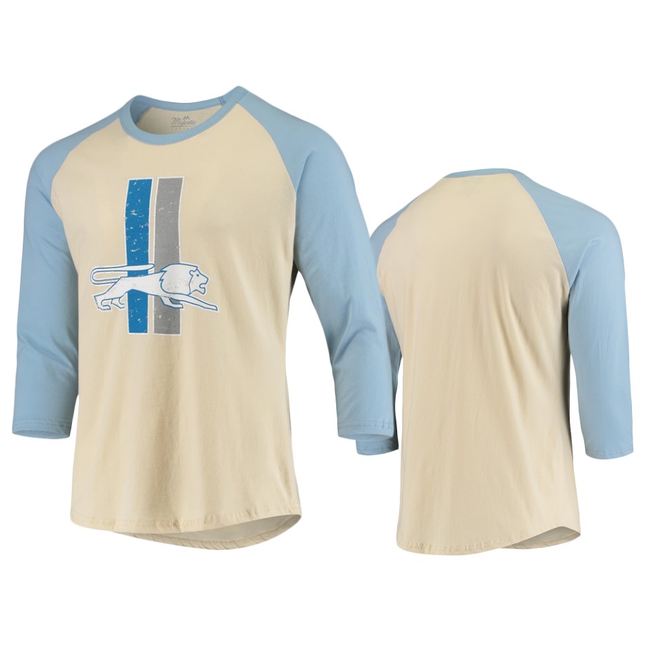 lions cream blue gridiron classics t shirt