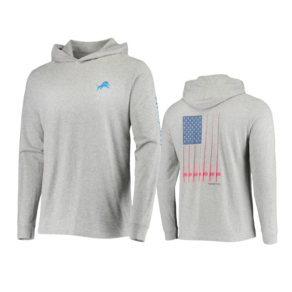 lions heathered gray vineyard vines hoodie long sleeve t shirt